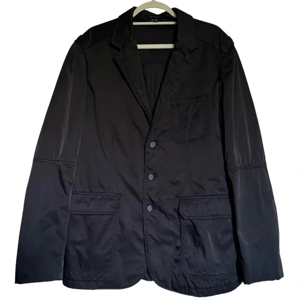 Theory Dutch Men's Black‎ Field Jacket Blazer Size 46